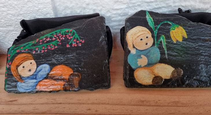 petite boite pliable en ardoise peinte