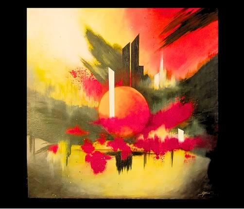 Tableau coloré de l'artiste Koelana design