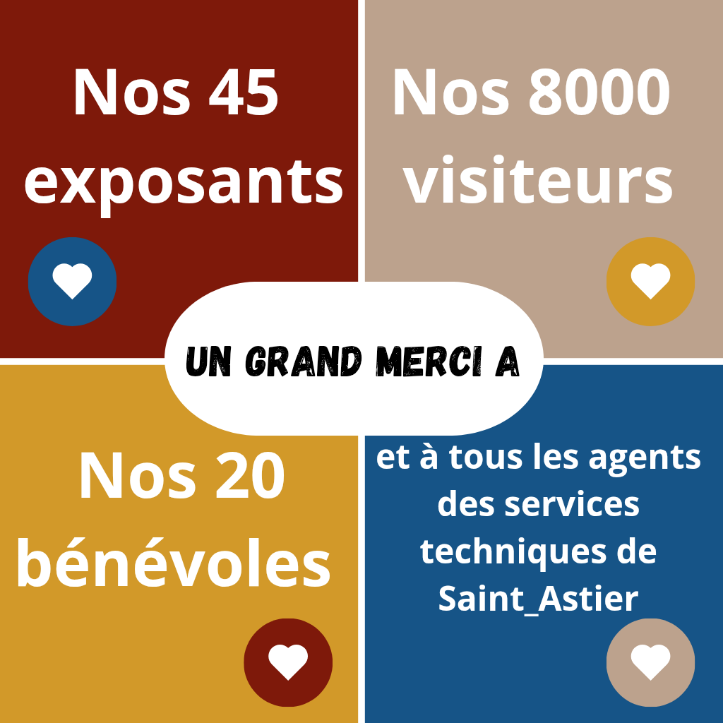 Arts et saveurs en Périgord remercie les personnes présentes au marche de noël