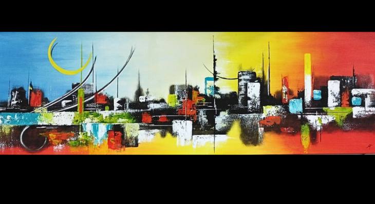 grand tableau coloré