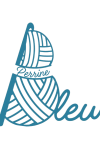 Logo officiel de Bleu Perrine, artisane créatrice spécialisée dans le crochet et membre de l'association Arts et Saveurs en Périgord.