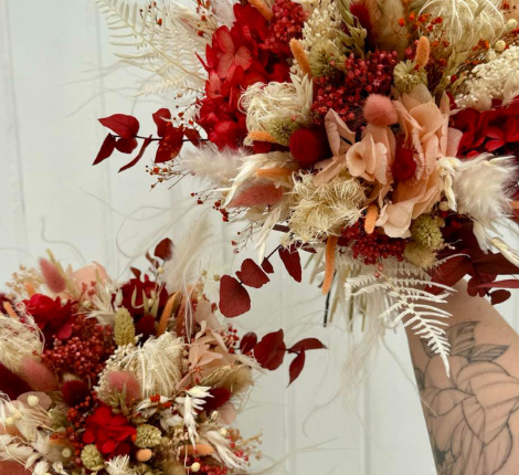 Arts-saveurs-perigord-VGcreat-créations florales-bouquet rouge